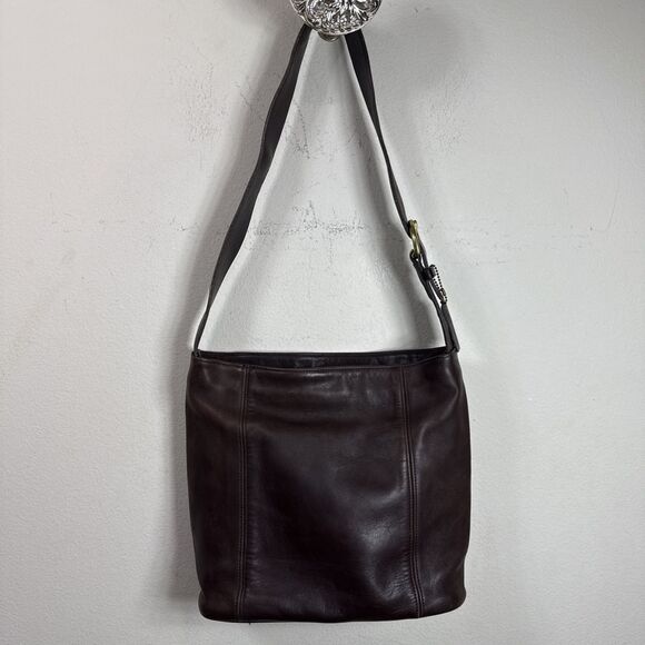 (B7) Coach Vintage Large Capacity Old Shoulder Bag All Leather Brown,N# D7C-4169 - Picture 10 of 15